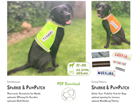 SPARKIE Safety Vest + PawPATCH Hook&Loop Patches