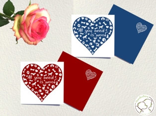 Hundsstern Valentins-Karte | Valentine's card